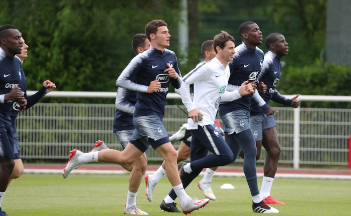 Entraînement à Clairefontaine le 30 mai 2019.