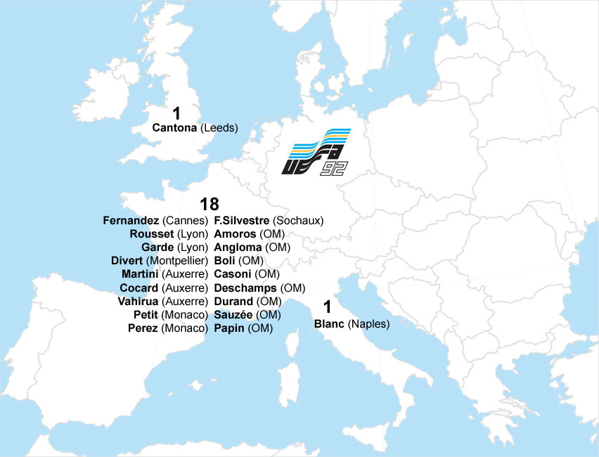 Euro 1992 (Suède) - Liste des 20