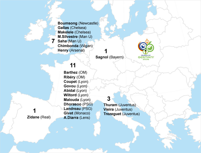 Coupe du monde 2006 (Allemagne) - Liste des 23